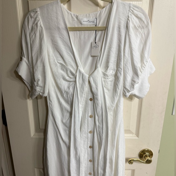 NWT, Accent Prone white button down dress, size M - Picture 6 of 9